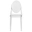 Chaise fantôme en acrylique transparent Brayan - Chaise de salle à manger à dossier rond moderne et siège d'appoint - Chaise d'appoint en Lucite résistante aux égratignures, ensemble de 2 et de 4-2069923282