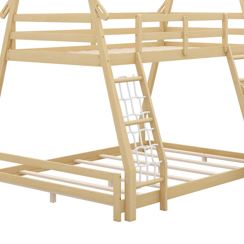 Lit simple sur grand pour enfants, Naturel