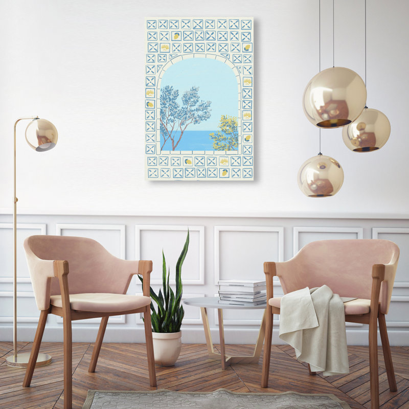 Mediterranean Window Print by Oliver Gal, 15"H x 10"W, Gallery Wrapped