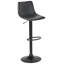 Swivel Upholstered Adjustable Height Counter Stool with Metal Frame-746827609