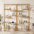 5-tier Bookshelf, Tempered Glass Display Shelf, Modern Open Shelf Bookshelf, Tall Storage Open Bookcase For Living Room, Home Office, Bedroom, Golden-306668248