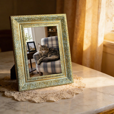 Cadre photo décoratif 5 pi x 7 po or antique 1PC
