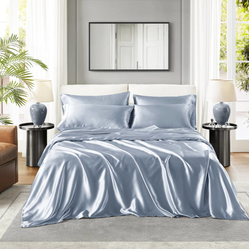 Drap 6 pièces Luxury Satin Blue