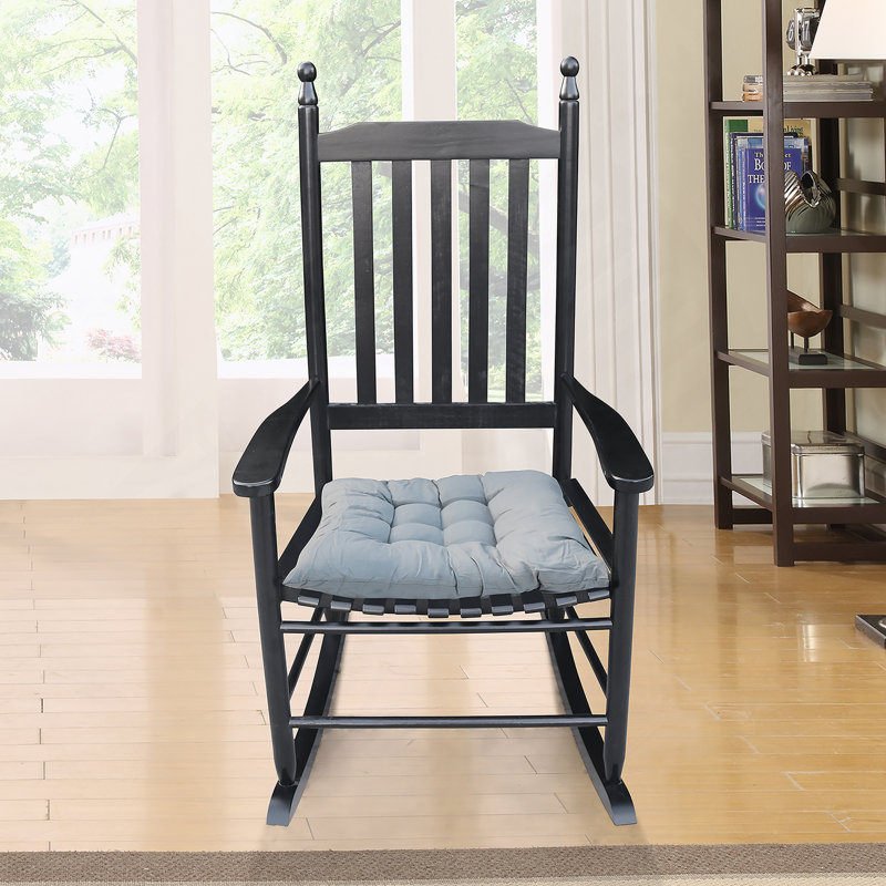 Chaise berçante en bois, Noir