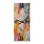 Bleu et jaune tourbillons de couleur - grande horloge murale moderne-2120727106