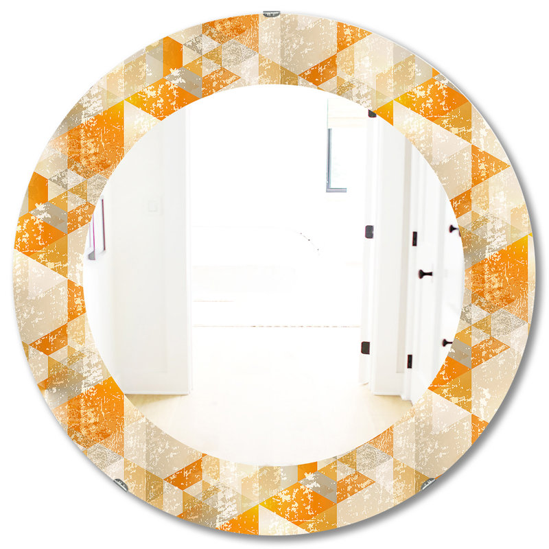 Style rétro doré - miroir glam, H 31,5 po x l po