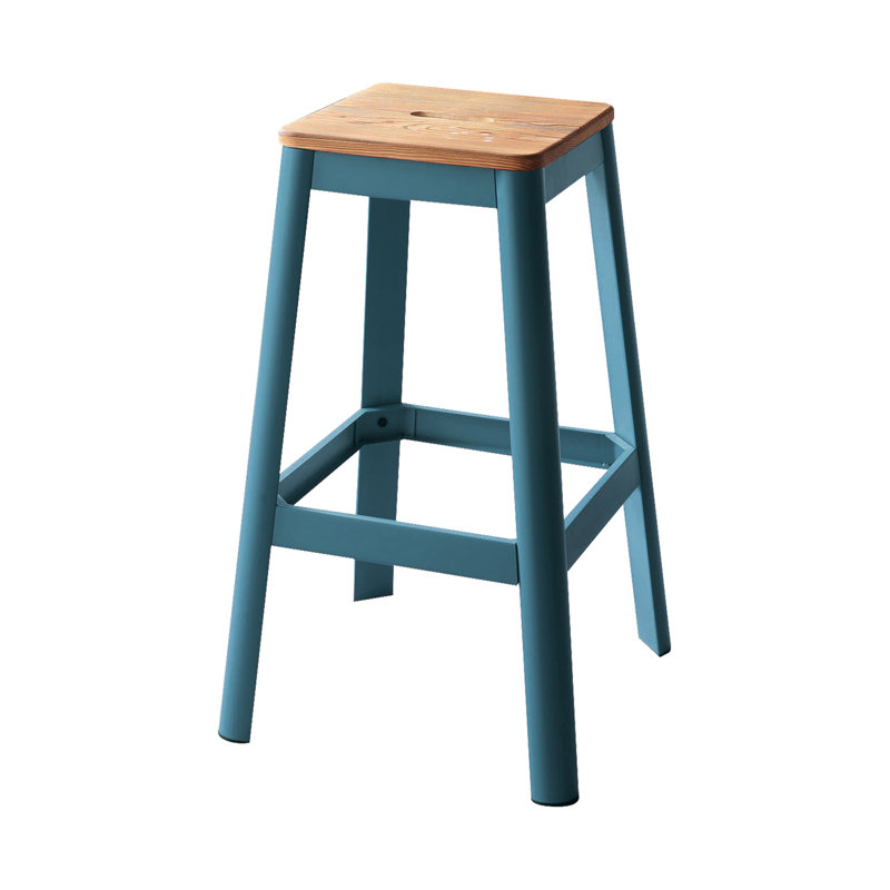 Tabouret de bar 30 po blanc Mee, Sarcelle