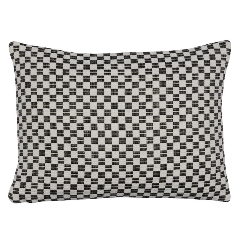 Elkhart Pillow, 12" H x 16" W, Black Geometric