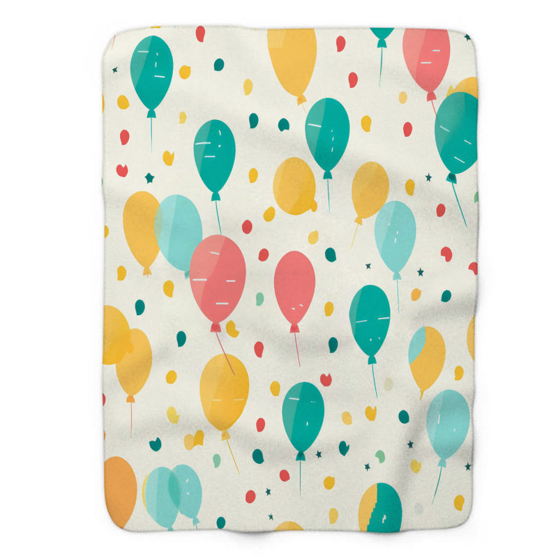 Party Patterns - 1 Piece Premium Blanket, Queen