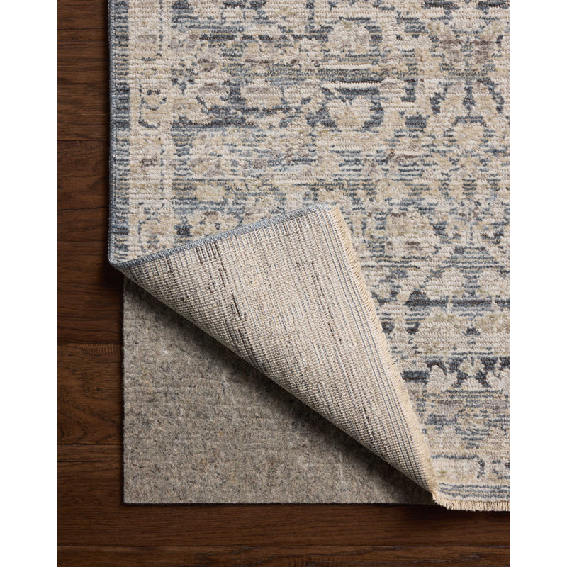 Tapis denim / naturel Loloi Forlini, Rectangle 6 pi 3 po x 9 pi 3 po