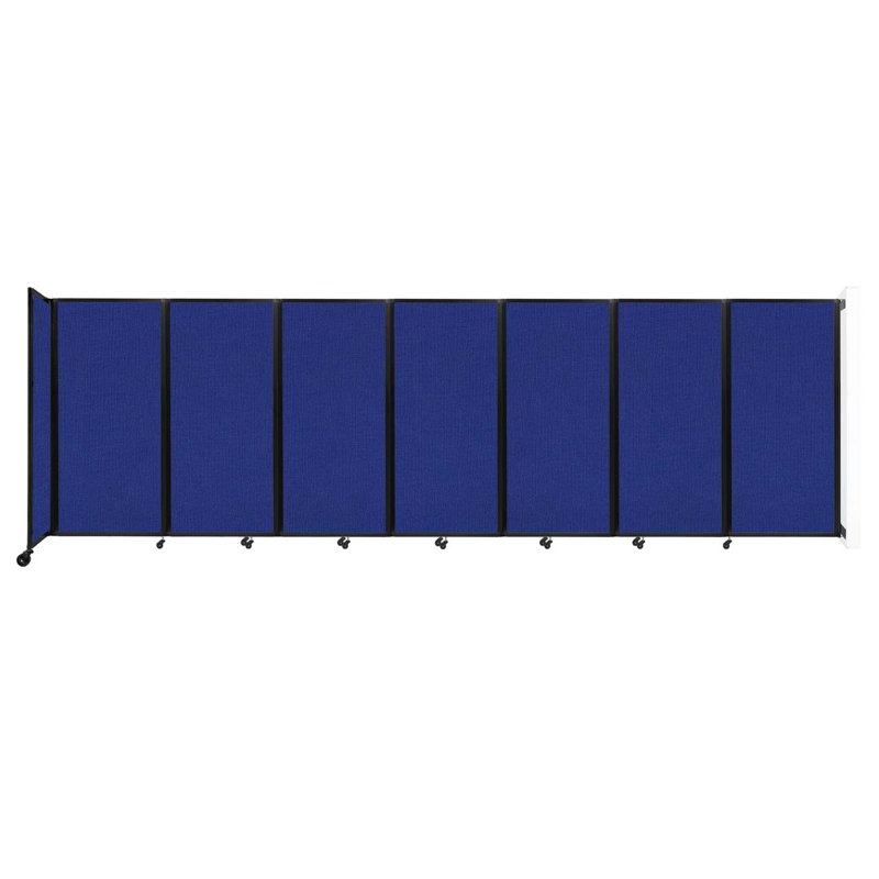 11 - Cloison pliante à panneaux, Bleu royal, 7, H 72 po x l 234 po x P 12 po