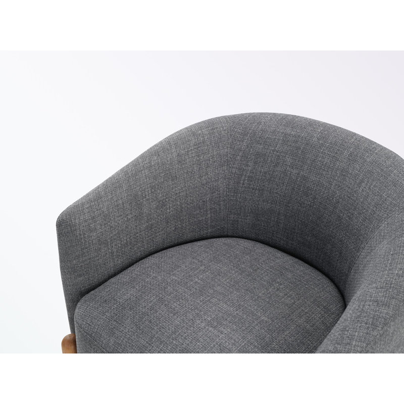 Upholstery Accent Chair with wooden legs, Beige