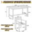 Ensemble de salle à manger 5 pièces en bois d'acacia avec trou pour parasol, table et 4 chaises-254735146-254735144