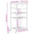  Kitchen Trolley With Wheels Natural 14.57 X 14.17 X 31.50 In