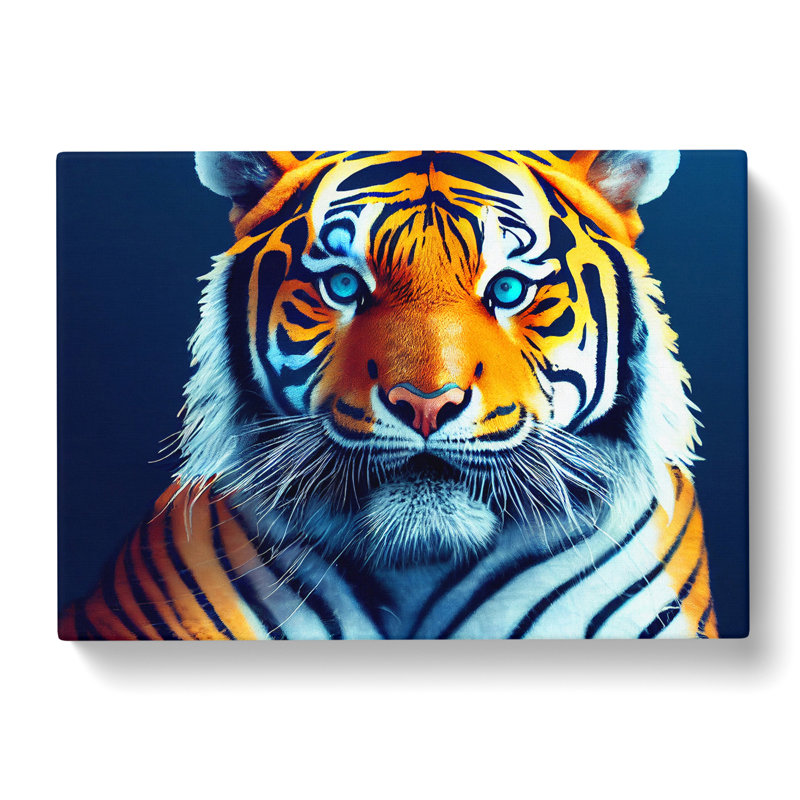 A Majestic Tiger - Wrapped Canvas Painting, 35cm H x 50cm W x 3cm D