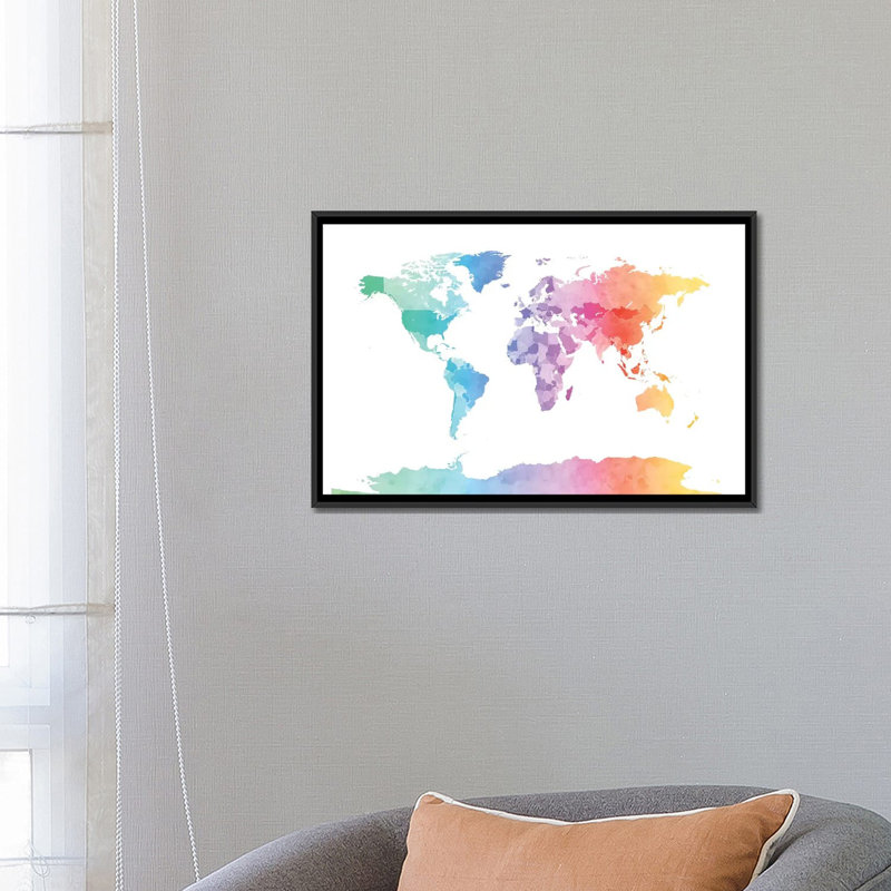 Reproduction d’art sur toile tendue "soft watercolors" par Michael Tompsett, H 18 po x l 26 po x P 1,5 po, Pas de tapis