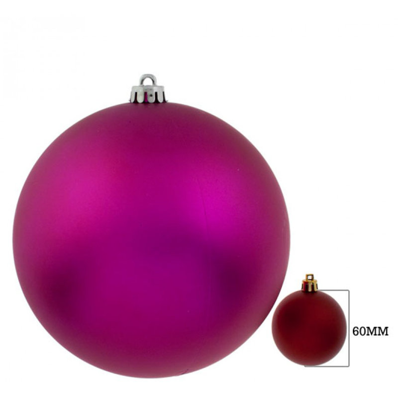 Bauble, 20cm H x 20cm W, Cerise Pink