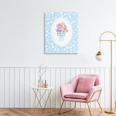 Blue Feminine Bouquet Canvas, design by Corinne Haig