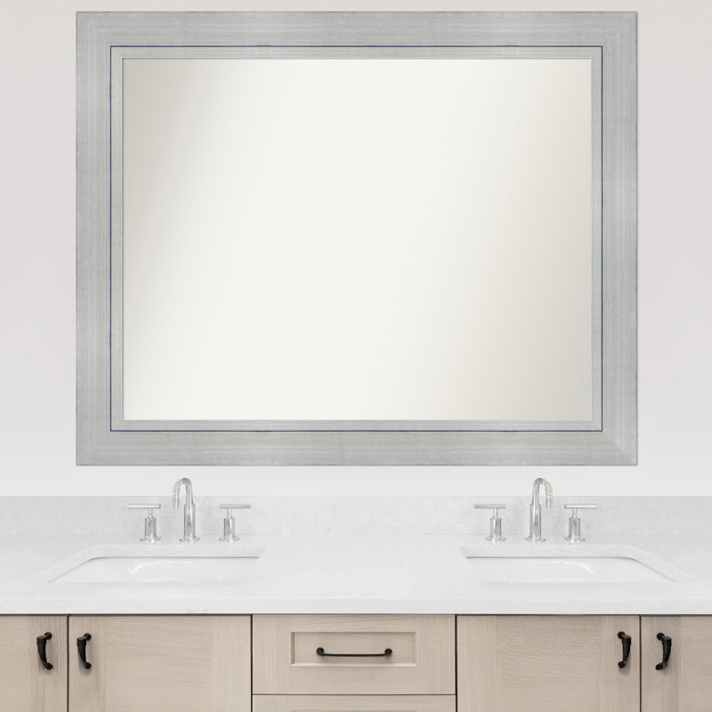 Miroir mural en bois massif Yousef, Rectangle, 38,25 po x 47,25 po