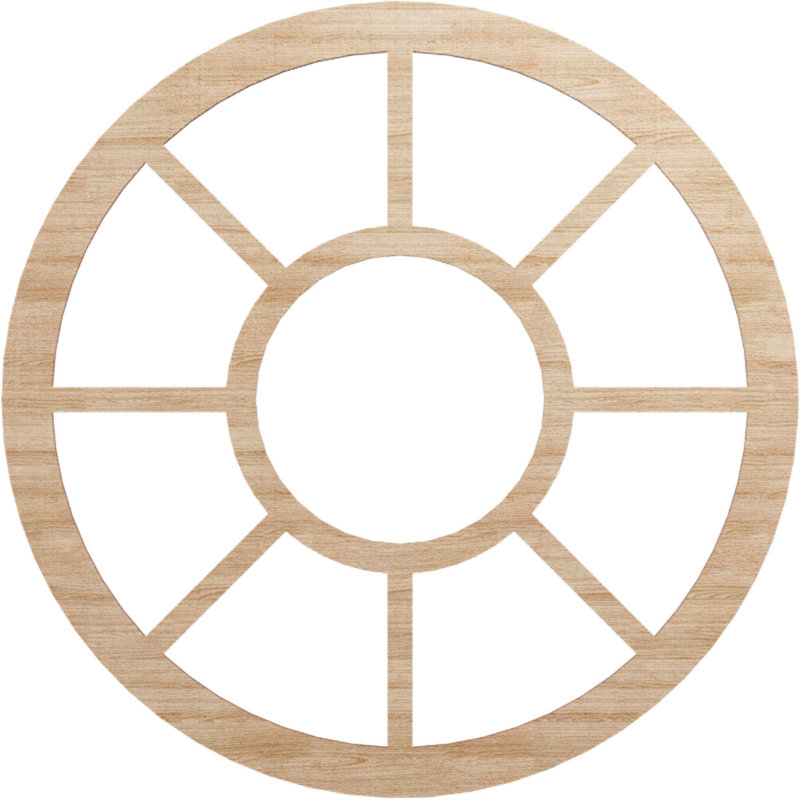 Médaillon de plafond Grace, Aulne, H 30 po x l 30 po x P 0,38 po