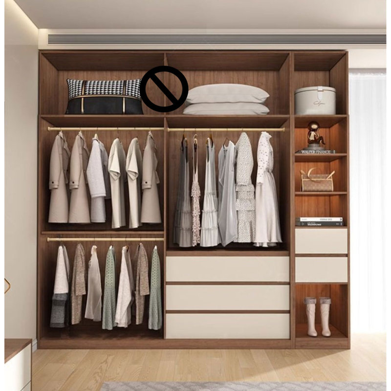 Petite garde-robe moderne et simple, H 78,74 po x l 62,99 po x P 23,62 po