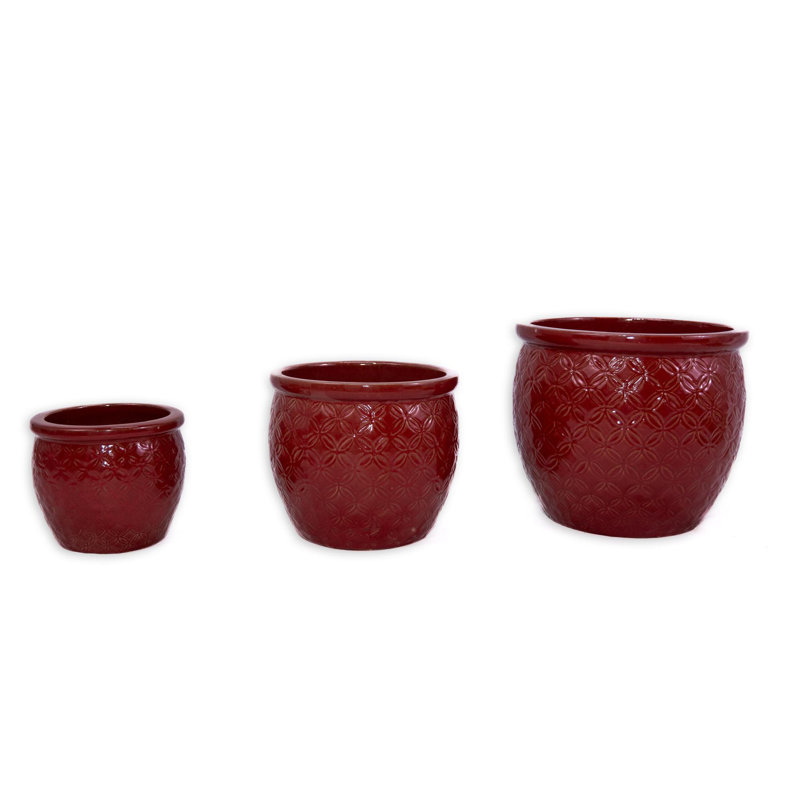 High-quality ceramic flower pots, Bean Paste Red