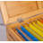 Bamboo Rolling File Storage Organizer Box With Lid