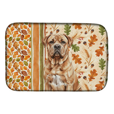 Dogue de Bordeaux Heirloom Fall Dish Drying Mat