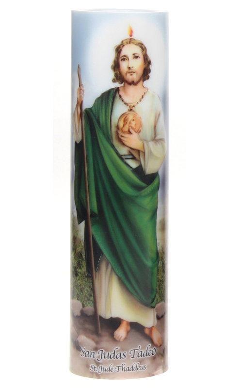 Unscented Flameless Pillar Candle with Plastic Holder