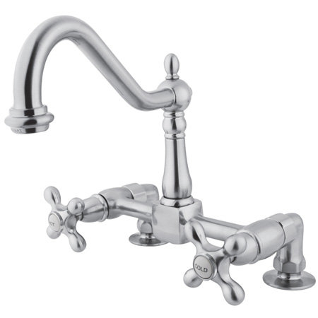 Heritage Bridge Faucet, Polished Chrome