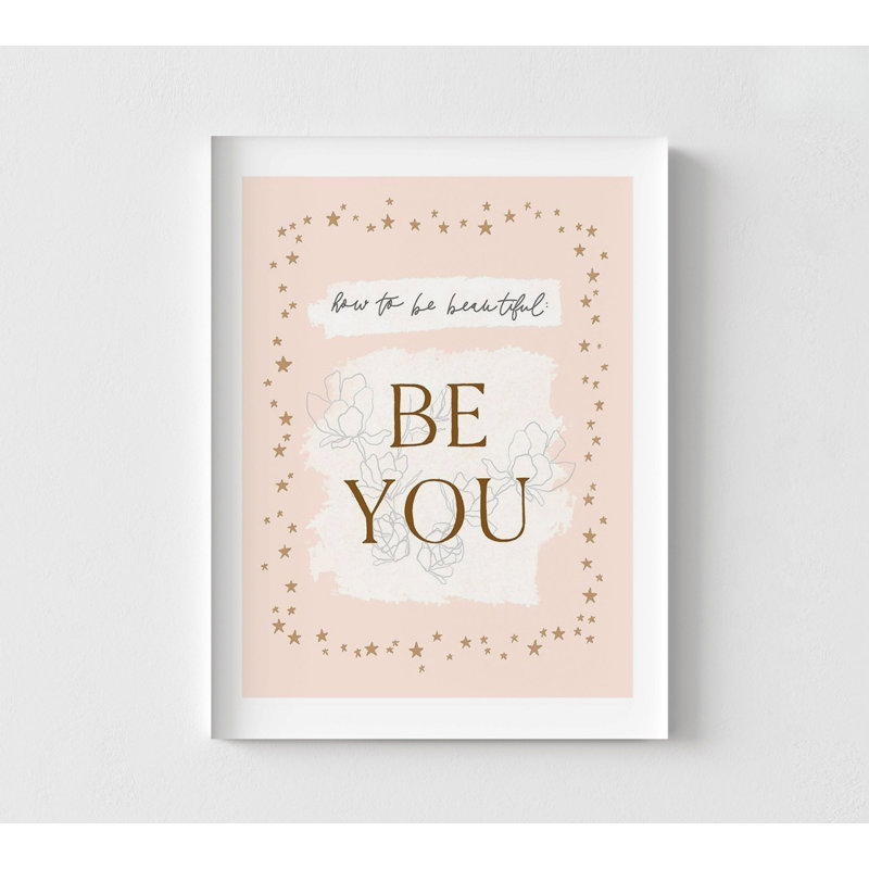 «Be you sign», art mural encadré, impression de signe positif, impression «Good Omen», signe de santé mentale, impression d'affiche «Empowering», art mural encadré