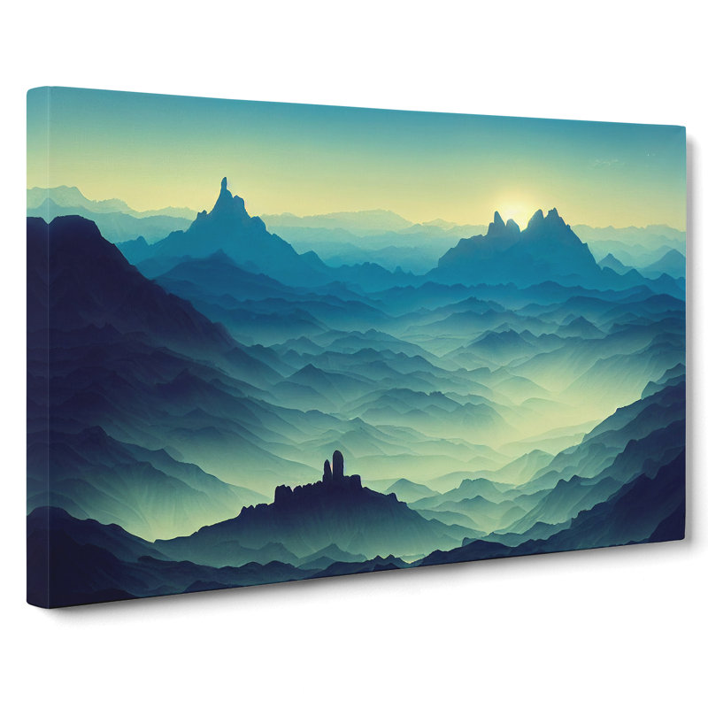 The Mountain Sunrise View - Wrapped Canvas Print, 35cm H x 50cm W x 3cm D