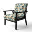 Fauteuil d'appoint rembourré ivoire Coastal Blossoms