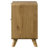 Wences Mid-Century 2-Drawer Nightstand with Metal Drawer Glides, Light Oak