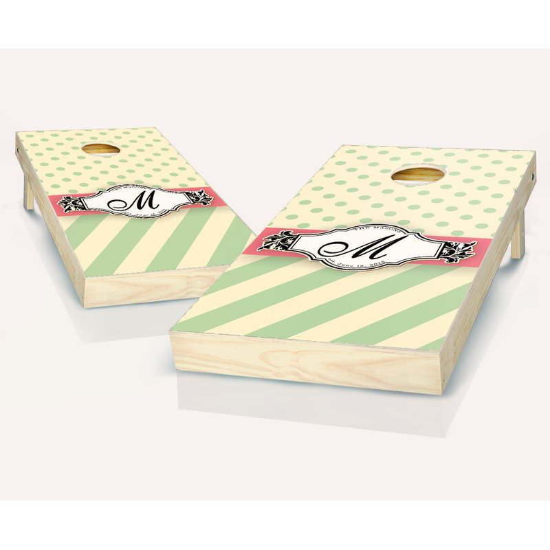 Ensemble de jeu de cornhole en bois massif 2 pi x 4 pi avec sacs, Rouge / jaune