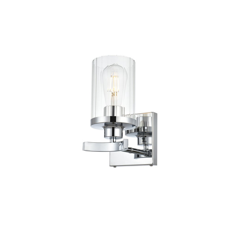 Éclairage pour meuble-lavabo à intensité variable Dariela, Chrome, Une lumière, H 10 po x l 5 po x P 5 po