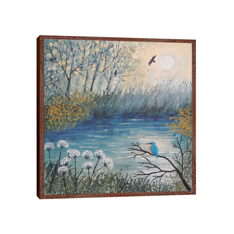 King Of The River by Jo Grundy - Print on Canvas, Classic Brown Wood Framed, 66.04 cm H x 66.04 cm W
