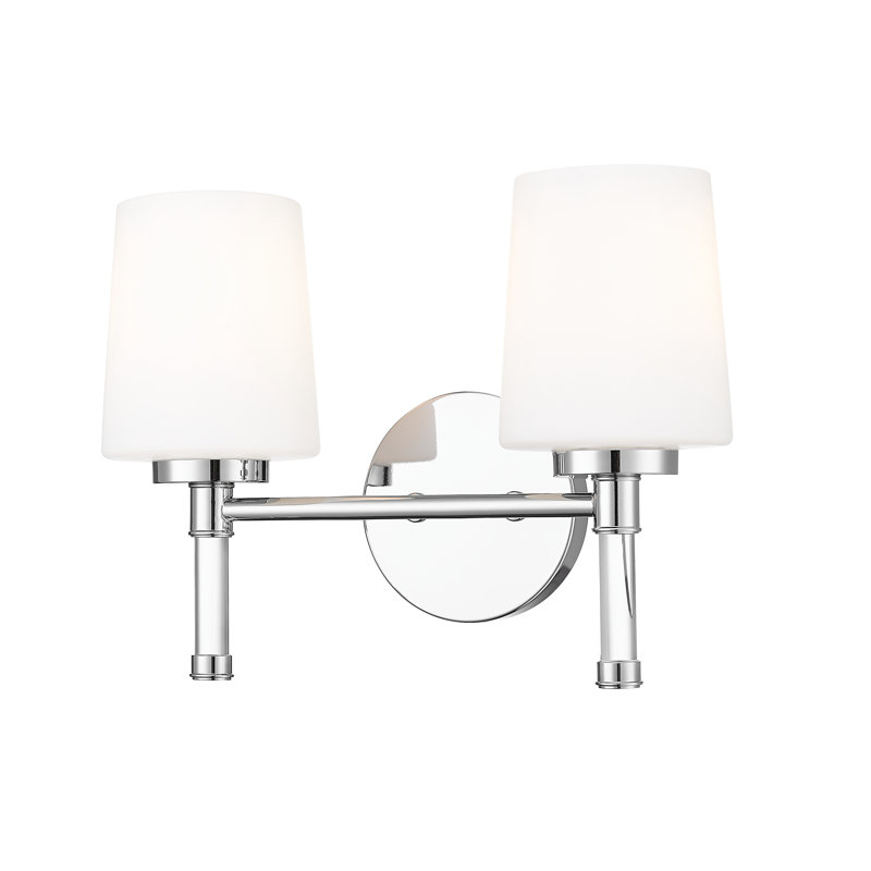 Meuble-lavabo 2 lumières Henri 14 po Chrome, Chrome chrome