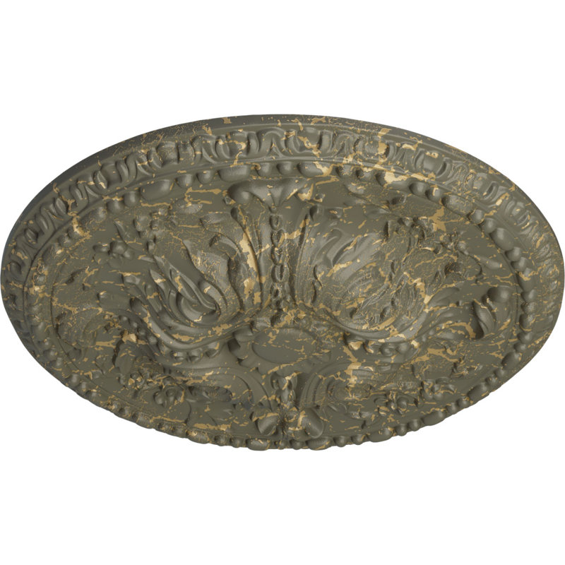 Médaillon de plafond 19 5/8 "x P 3/4" P Amelia (convient aux auvents jusqu'à 2 3/8 "), Hamamélis craquelé