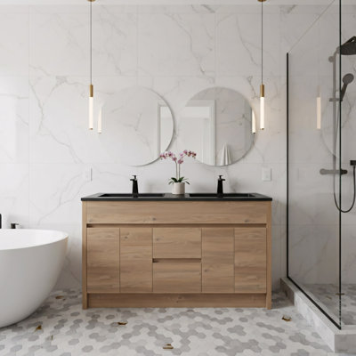Anaheid 59'' W Double Bathroom Vanity Set