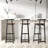 Bar Stool Set Of 3 Counter Height Barstools With Back Armless Dining Chairs For Kitchen Island (Black & Walnut Brown)-1051284541