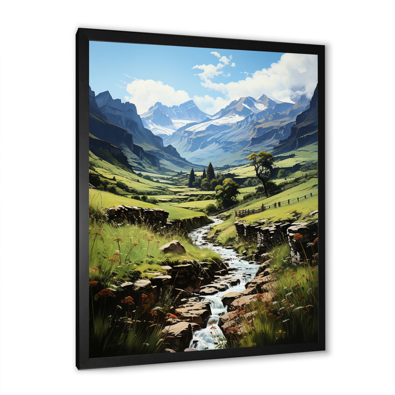 Espagne, vallée d'Ordesa III, impression sur toile, Cadre photo noir, H 20 po x l 12 po x P 1 po