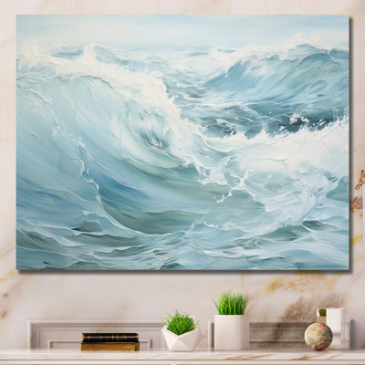 «Blue Ocean Storm And Rain - Storms», reproduction d'art sur toile