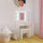 Vanity Desk with Lights, Vanity Set with Mirror,  for Bedroom, White