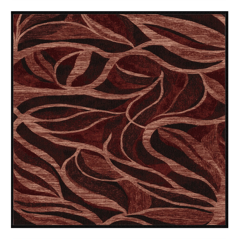 Tapis noir lavable à la machine, Carré 7 pi