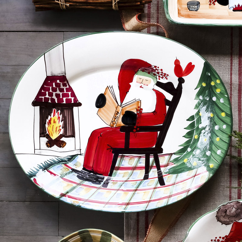 Old St. Nick Earthenware Platter