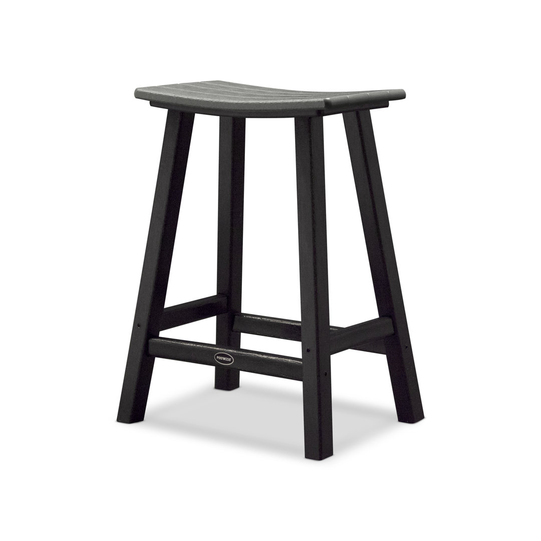 POLYWOOD Contempo 24" Saddle Counter Stool POLYWOOD® Seat