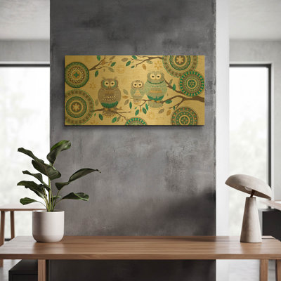 'Cool Feathers V' By Veronique Charron Gold Metal Wall Art, 24" x 12"