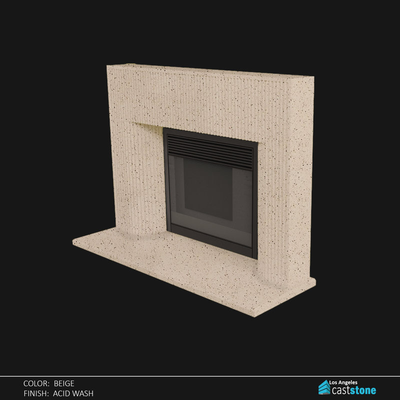 Valencia Fireplace Surround, Beige Acid Wash
