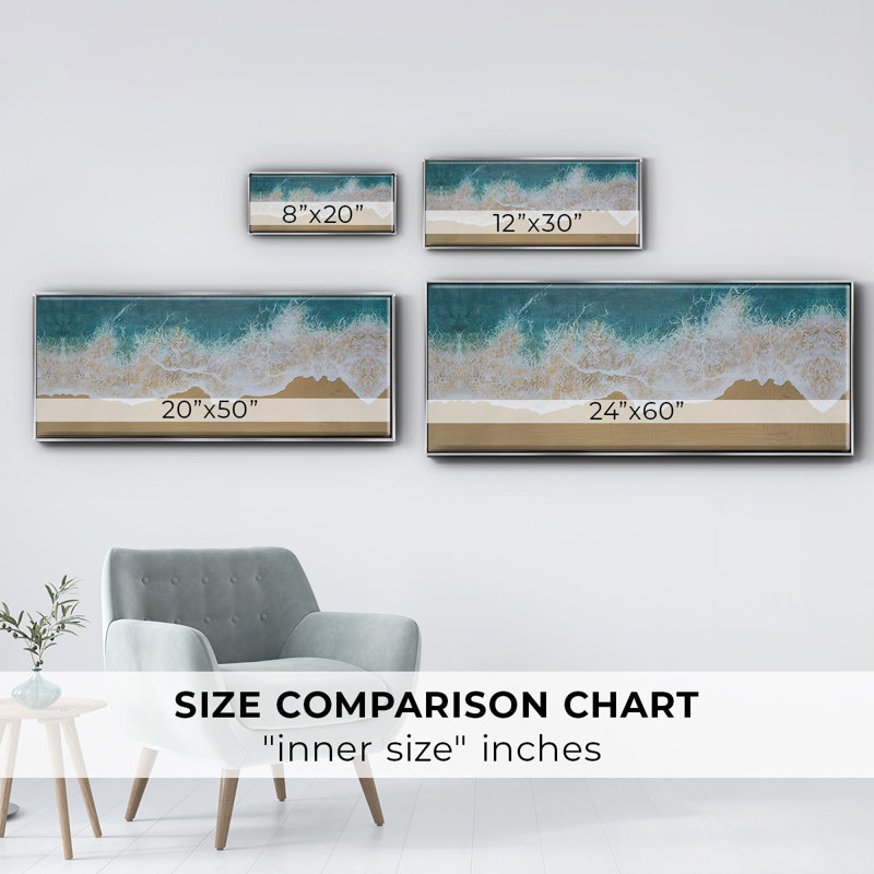 Birdseye Shoreline I - toile encadrée, H 24 po x l 60 po